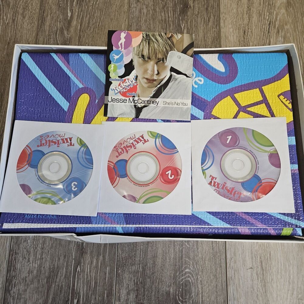 Twister Moves Game Vintage Y2K CD Milton Bradley Just Dance Jesse McCartney